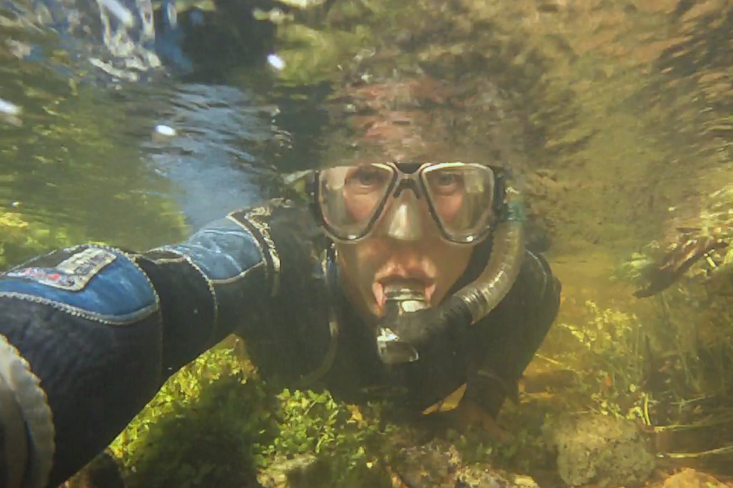 Observations while river snorkeling